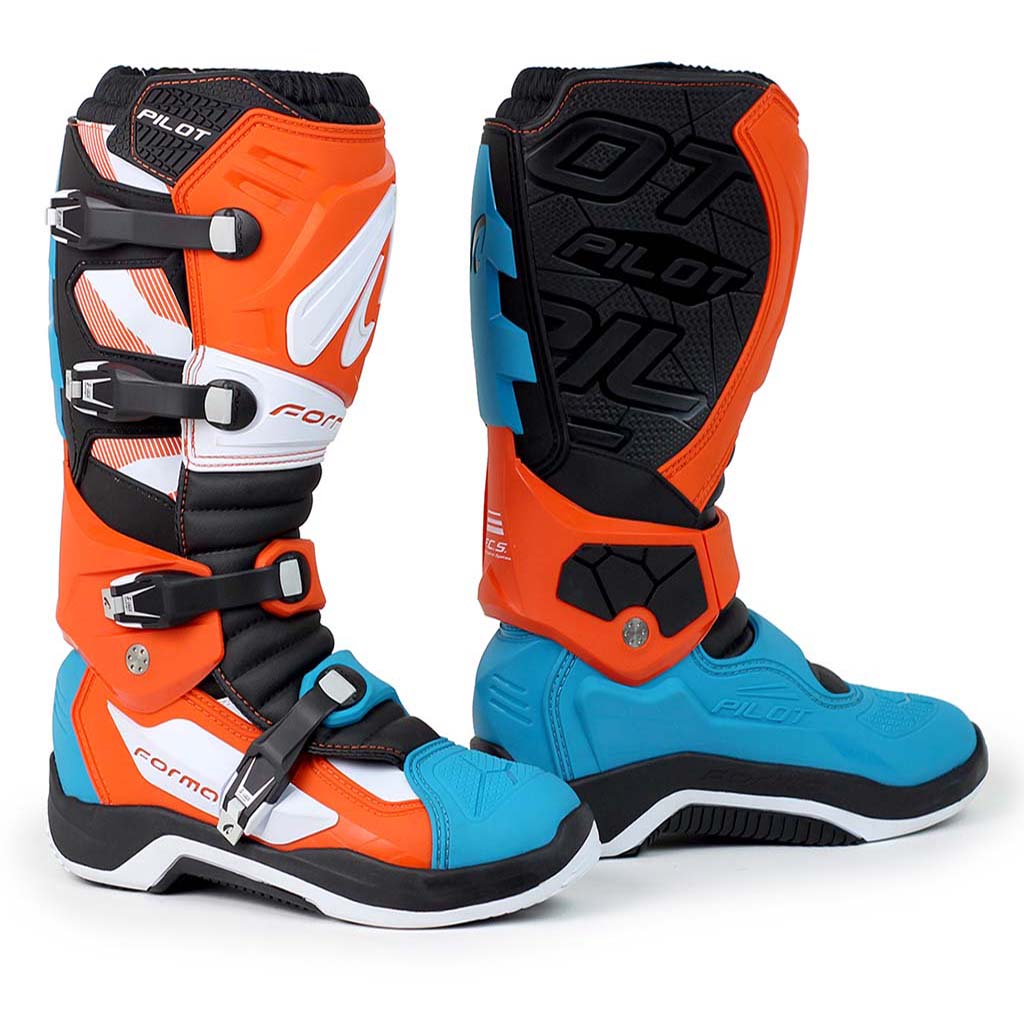 orange motocross boots forma pilot 