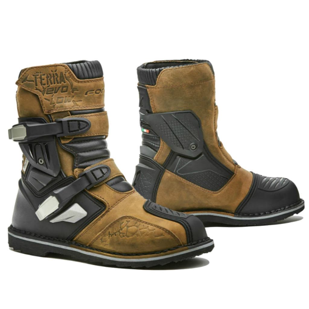 Forma Terra Evo Low motorcycle boots, brown footwear