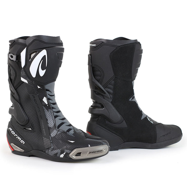 motorcycle boots forma phantom flow black race racing road gear 