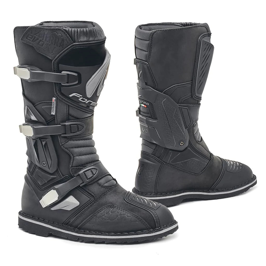 Forma motorcycle boots black terra evo adv adventure riding gear  tech alpine balance drifter