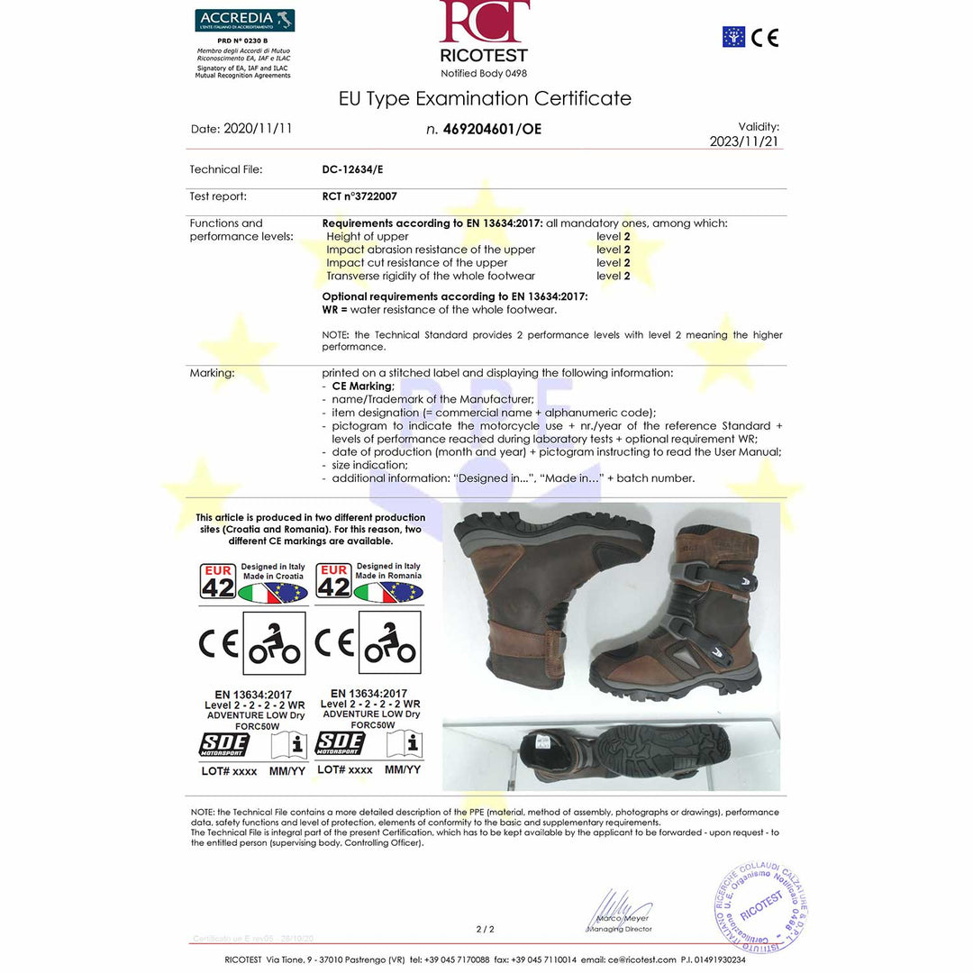 Forma motorcycle boots CE safety level Adventure Low brown footwear quality help support riding