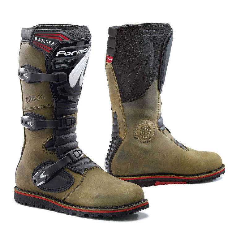 motorcycle boots forma boulder trials offroad footwear tech riding