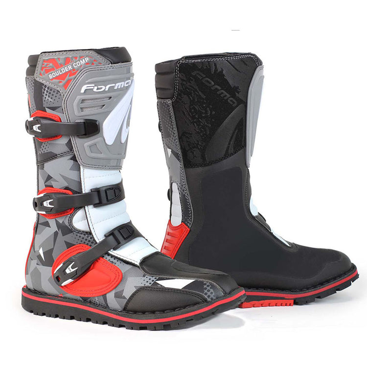 motorcycle boots trials forma boulder comp footwear tech riding